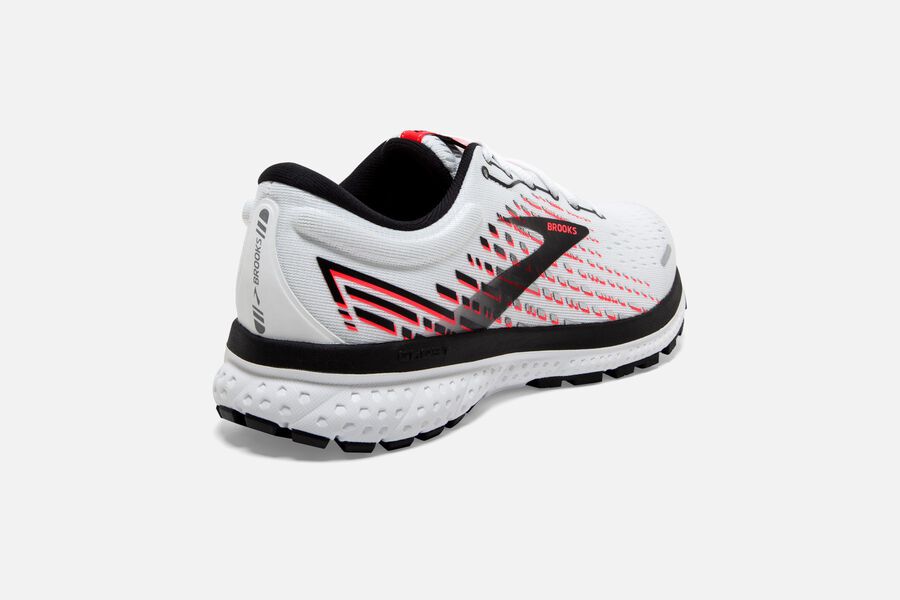 Brooks Ghost 13 Road Running Shoes Womens - White/Pink/Black - FXJNM-9873